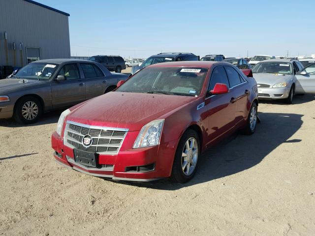 1G6DF577080176710 - 2008 CADILLAC CTS RED photo 2