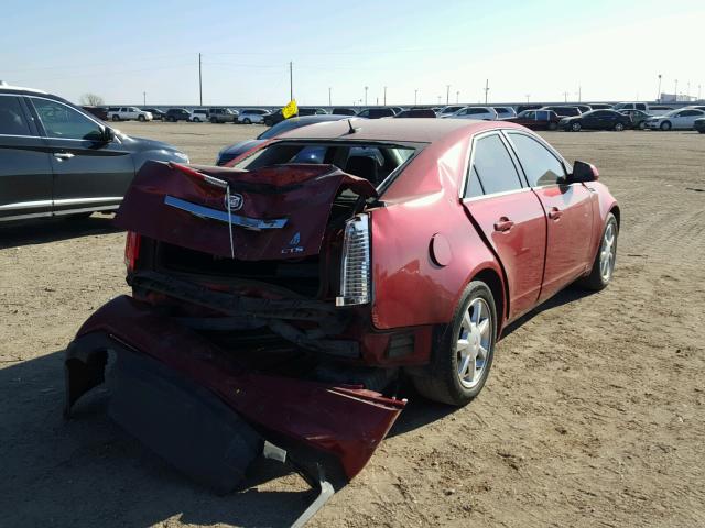 1G6DF577080176710 - 2008 CADILLAC CTS RED photo 4