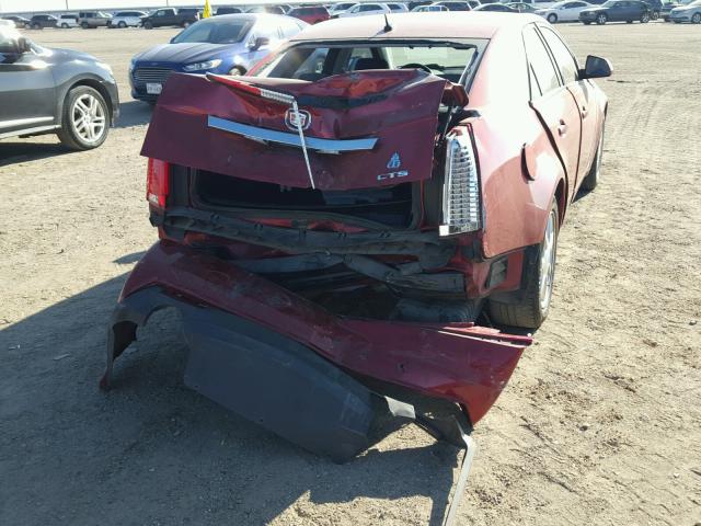 1G6DF577080176710 - 2008 CADILLAC CTS RED photo 9