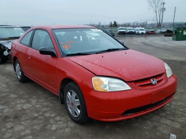 1HGEM225X3L055123 - 2003 HONDA CIVIC LX RED photo 1