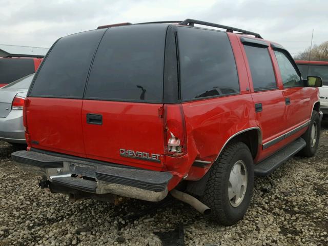 1GNEK13R4XJ366037 - 1999 CHEVROLET TAHOE K150 RED photo 4