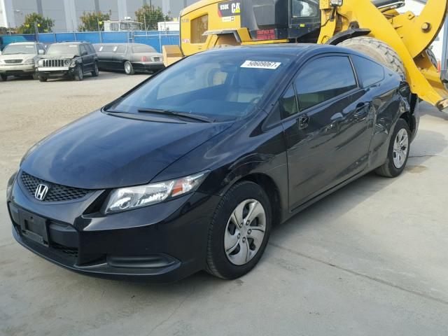 2HGFG3B54DH512413 - 2013 HONDA CIVIC LX BLACK photo 2