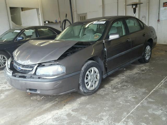 2G1WF52E629376668 - 2002 CHEVROLET IMPALA BROWN photo 2