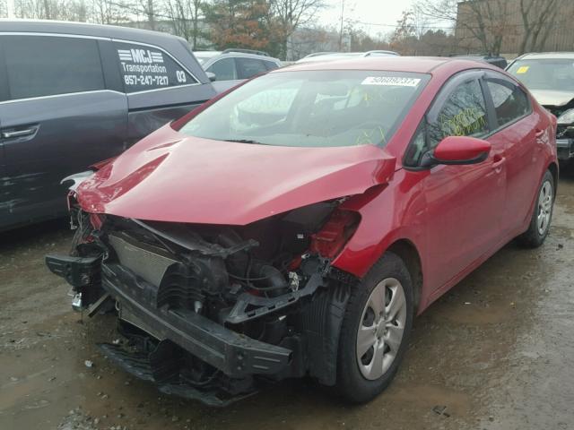 KNAFK4A66E5072861 - 2014 KIA FORTE LX RED photo 1