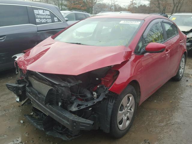 KNAFK4A66E5072861 - 2014 KIA FORTE LX RED photo 2