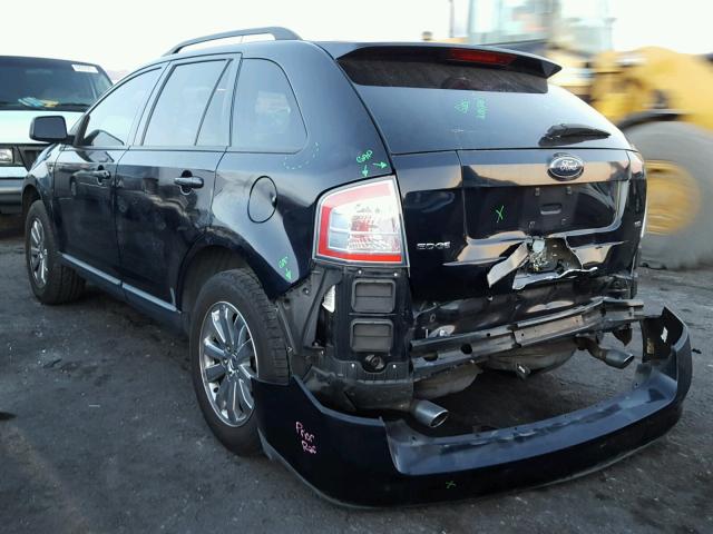 2FMDK38C38BA90343 - 2008 FORD EDGE SEL BLUE photo 3