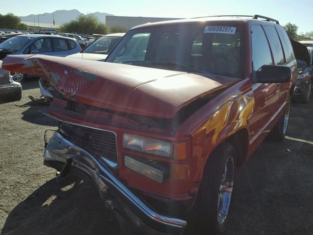 1GKEC13RXVJ752372 - 1997 GMC YUKON RED photo 2