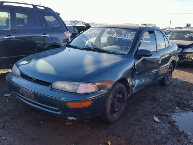 1Y1SK5268TZ070584 - 1996 GEO PRIZM BASE GREEN photo 2