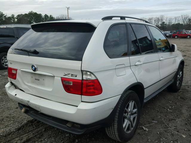 5UXFA135X5LY22846 - 2005 BMW X5 3.0I WHITE photo 4