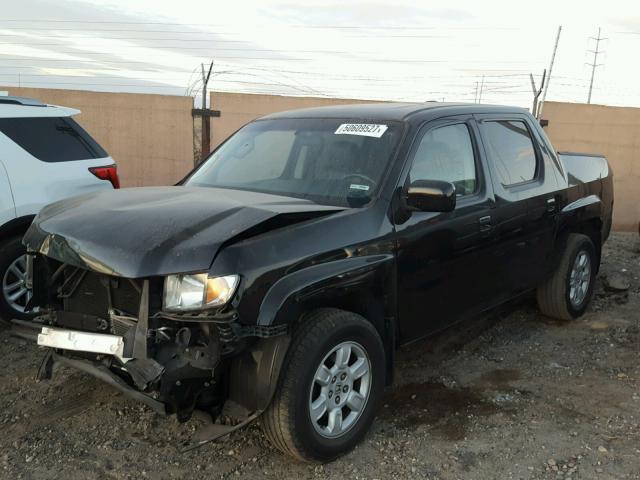 2HJYK16527H543616 - 2007 HONDA RIDGELINE BLACK photo 2