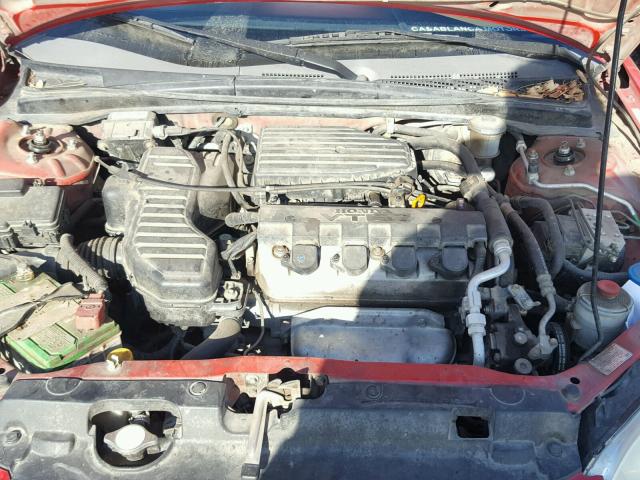 1HGEM22985L031067 - 2005 HONDA CIVIC EX RED photo 7