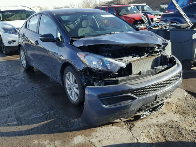 KNAFX4A64G5562428 - 2016 KIA FORTE LX GRAY photo 1