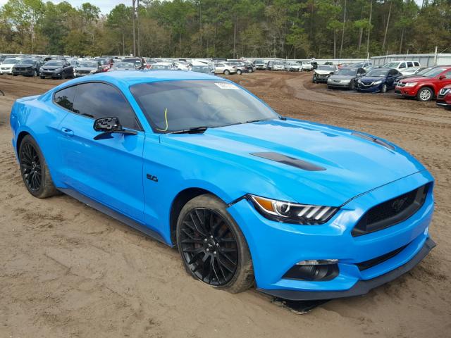 1FA6P8CF0H5309170 - 2017 FORD MUSTANG GT BLUE photo 1