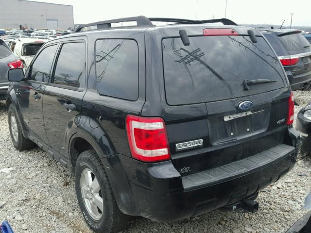 1FMCU93118KB93474 - 2008 FORD ESCAPE XLT BLACK photo 3