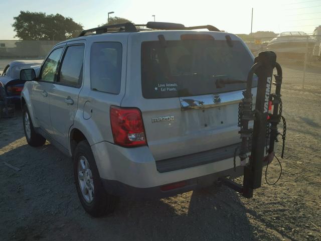 4F2CZ02Z08KM11817 - 2008 MAZDA TRIBUTE I BEIGE photo 3