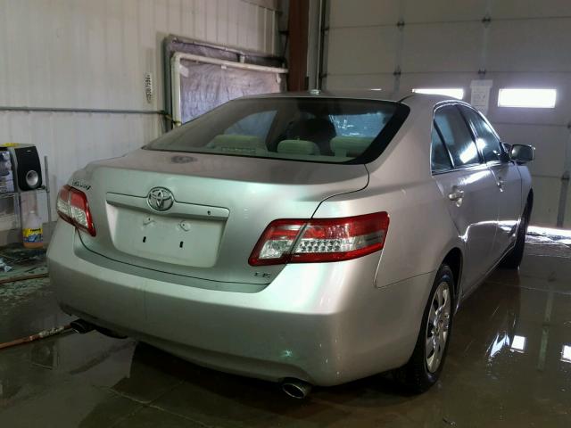 4T1BK3EK6AU099038 - 2010 TOYOTA CAMRY SE SILVER photo 4