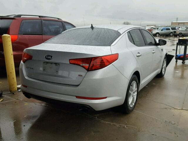 5XXGM4A78DG143384 - 2013 KIA OPTIMA LX SILVER photo 4