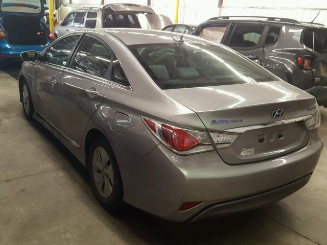 KMHEC4A48DA065485 - 2013 HYUNDAI SONATA HYB SILVER photo 3