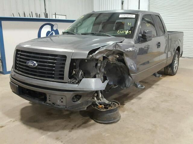 1FTFX1CF1EFC61959 - 2014 FORD F150 SUPER GRAY photo 2