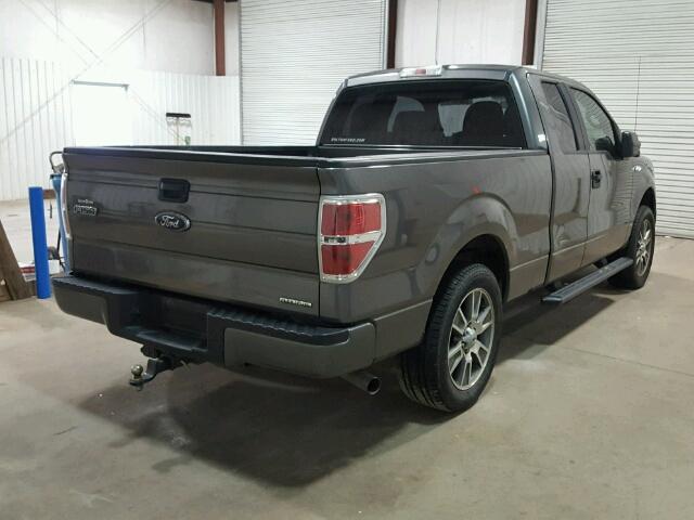 1FTFX1CF1EFC61959 - 2014 FORD F150 SUPER GRAY photo 4