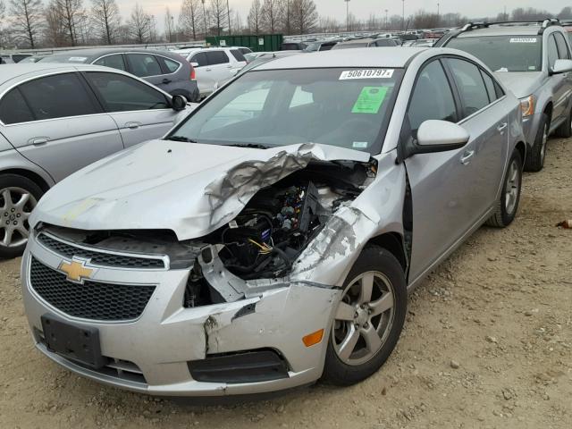 1G1PK5SB3D7313649 - 2013 CHEVROLET CRUZE LT SILVER photo 2