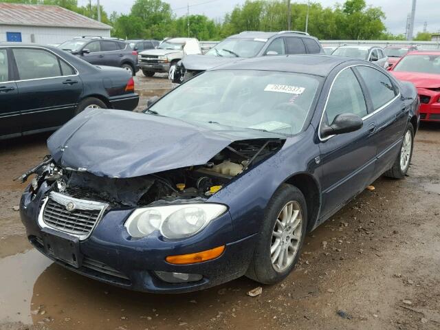 2C3HE66G12H244884 - 2002 CHRYSLER 300M BLUE photo 2