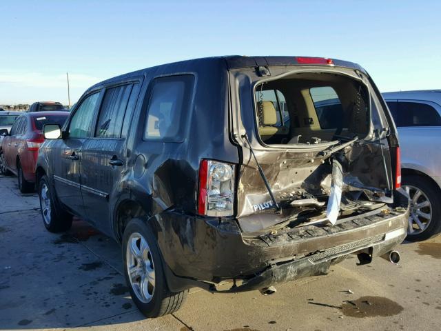 5FNYF3H59CB037024 - 2012 HONDA PILOT EXL BROWN photo 3