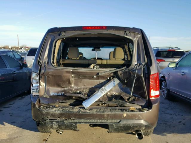 5FNYF3H59CB037024 - 2012 HONDA PILOT EXL BROWN photo 9