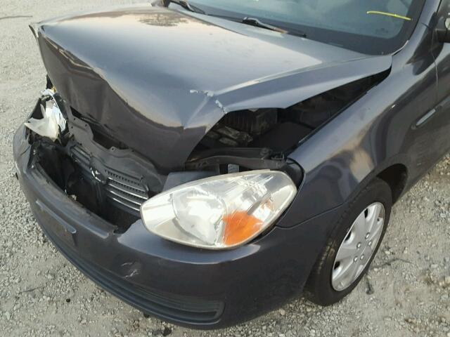 KMHCN46C86U027676 - 2006 HYUNDAI ACCENT GLS GRAY photo 9