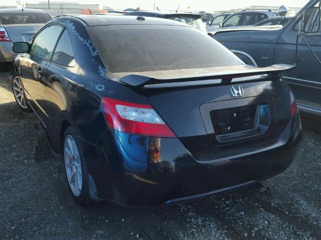 2HGFG215X8H703660 - 2008 HONDA CIVIC SI BLACK photo 3