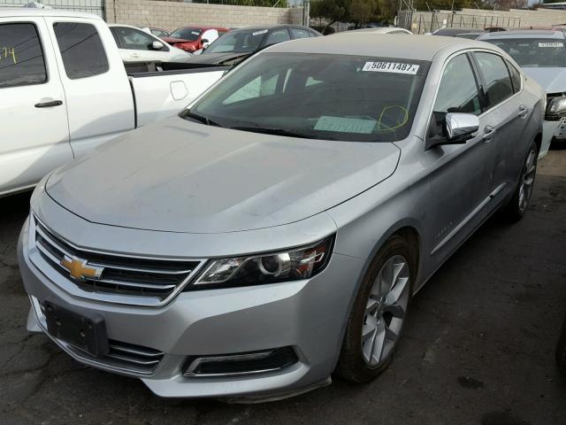 2G1155SL0F9142933 - 2015 CHEVROLET IMPALA LTZ SILVER photo 2