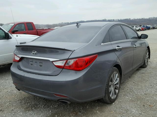 5NPEC4AC5CH454734 - 2012 HYUNDAI SONATA SE GRAY photo 4