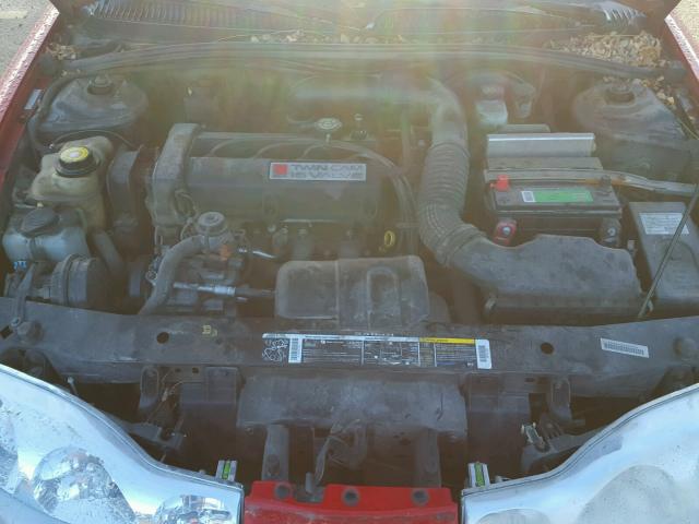 1G8ZR12752Z206209 - 2002 SATURN SC2 RED photo 7