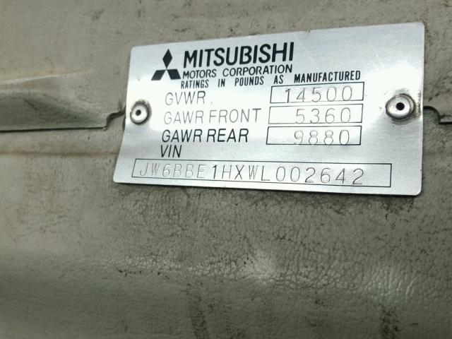 JW6BBE1HXWL002642 - 1998 MITSUBISHI FUSO TRUCK OF FE 649 WHITE photo 10