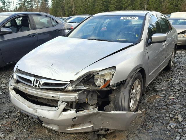 1HGCM567X6A160457 - 2006 HONDA ACCORD EX SILVER photo 2