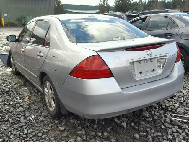 1HGCM567X6A160457 - 2006 HONDA ACCORD EX SILVER photo 3