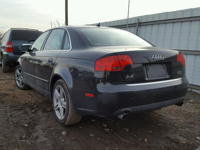 WAUDF78EX7A126618 - 2007 AUDI A4 2.0T QU BLACK photo 3