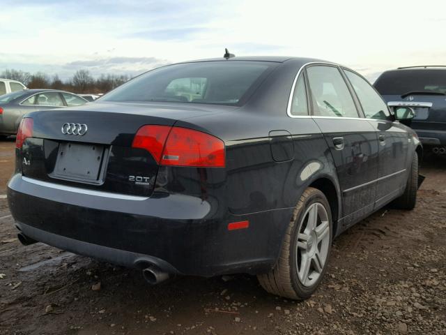 WAUDF78EX7A126618 - 2007 AUDI A4 2.0T QU BLACK photo 4