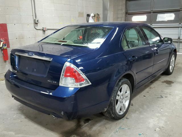 3FAFP08126R126443 - 2006 FORD FUSION SEL BLUE photo 4