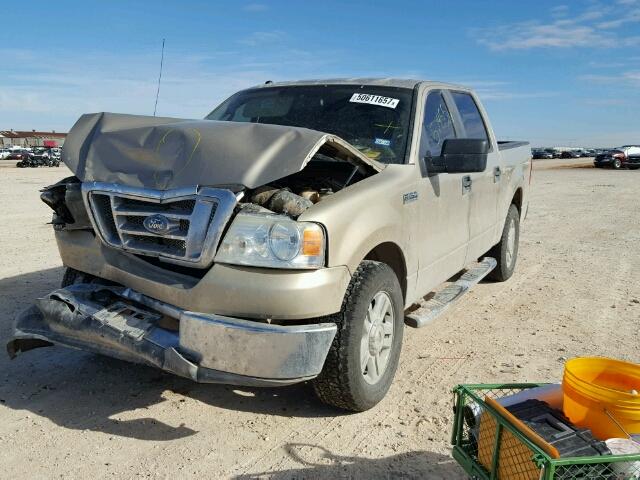 1FTRW12W78FB62052 - 2008 FORD F150 SUPER GOLD photo 2