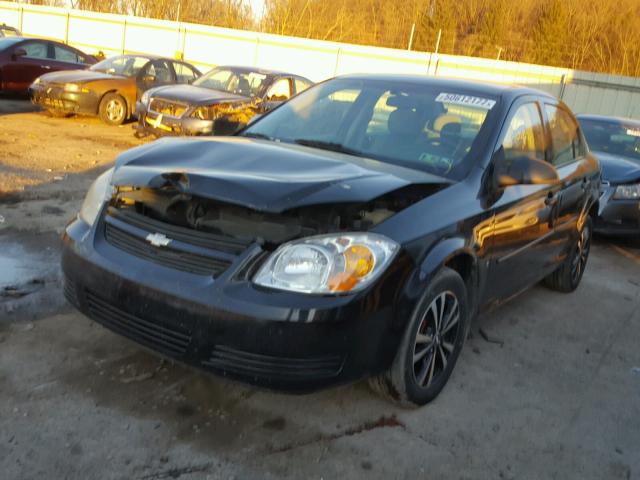 1G1AK55F277277350 - 2007 CHEVROLET COBALT LS BLACK photo 2