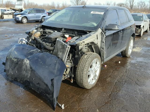 2FMDK4JC3EBB45885 - 2014 FORD EDGE SEL BLACK photo 2