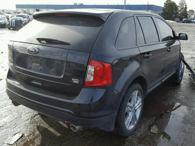 2FMDK4JC3EBB45885 - 2014 FORD EDGE SEL BLACK photo 4