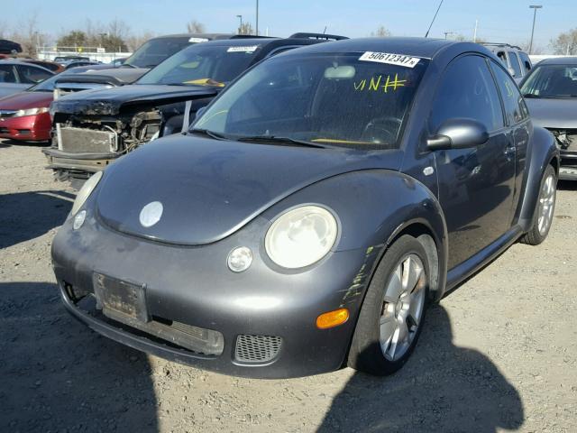 3VWFE21C03M411459 - 2003 VOLKSWAGEN NEW BEETLE CHARCOAL photo 2