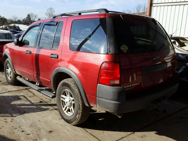 1FMZU72K63UB86784 - 2003 FORD EXPLORER X RED photo 3