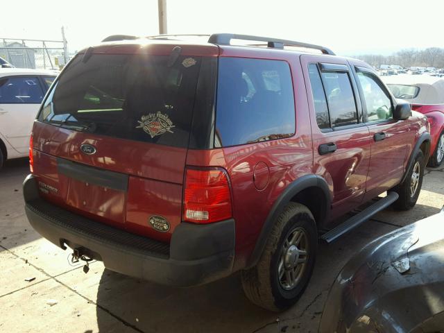 1FMZU72K63UB86784 - 2003 FORD EXPLORER X RED photo 4