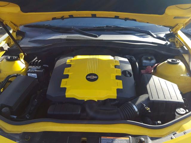 2G1FA1ED0B9119838 - 2011 CHEVROLET CAMARO LS YELLOW photo 7