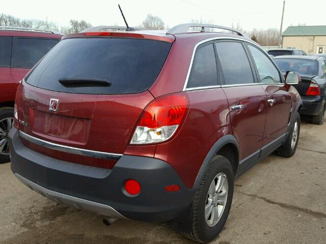 3GSCL33P78S679949 - 2008 SATURN VUE XE BURGUNDY photo 4