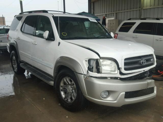 5TDZT34A43S147619 - 2003 TOYOTA SEQUOIA SR WHITE photo 1