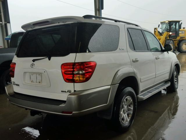 5TDZT34A43S147619 - 2003 TOYOTA SEQUOIA SR WHITE photo 4